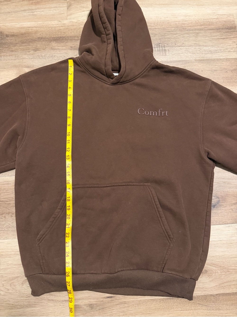 Comfrt Oversized Chocolate Brown Hoodie Size Large Comfy Cozy - Picture 5 of 6